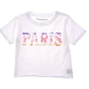 Prince Peter Collection Girls Paris Flowers Crop T-Shirt